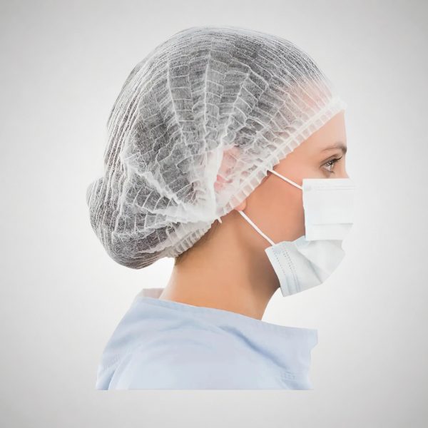 Pack 100 Gorro Cofia Clip Desechable Blanca