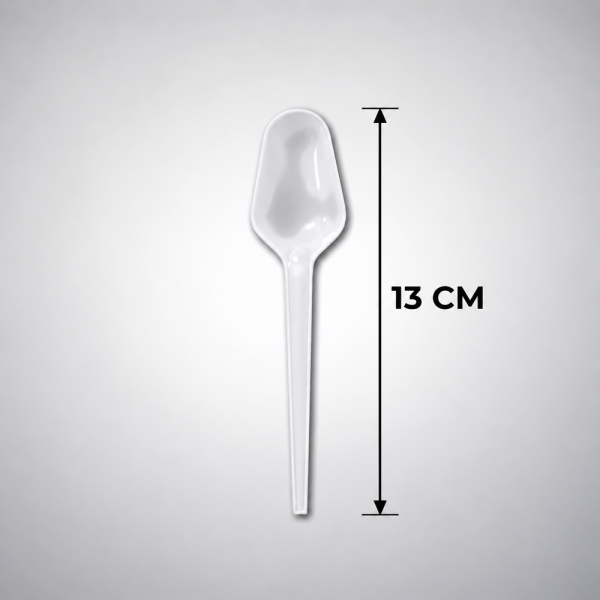 Pack 25 Cucharita Plastica Postre 13 x 2.5 cms