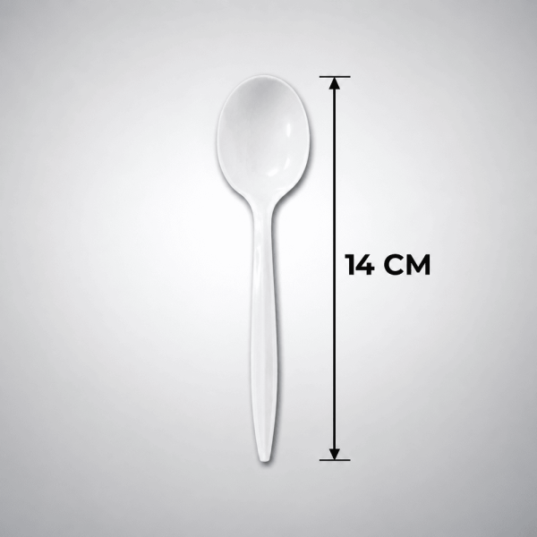 Pack 25 Cuchara Plastica 14 x 3.5 cms