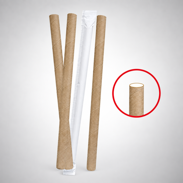 Pack 100 Bombillas de Papel con Funda 10 mm x 20 cm