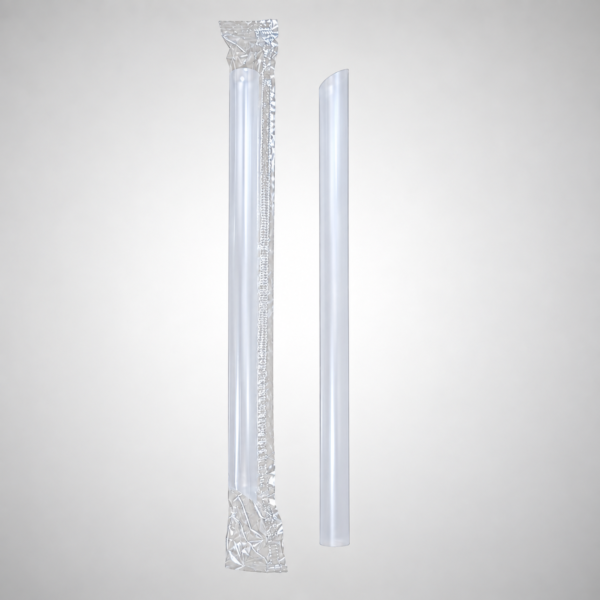 Pack 100 Bombilla Plastica Transparente 10 mm x 19 cm