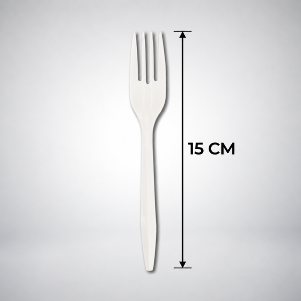 Pack 25 Tenedor Plastico 15 x 2.5 cms